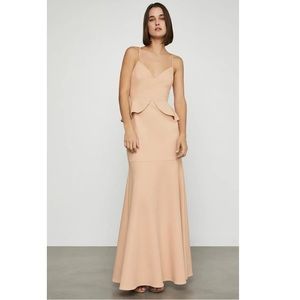 Formal Pink Peplum Dress | BCBGMAXAZRIA